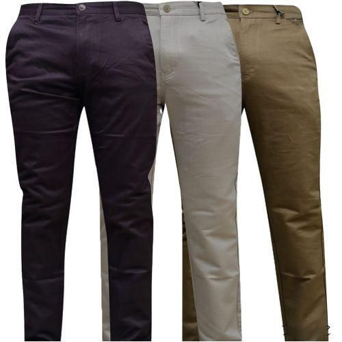 3 Pieces Of Mens Khaki Trousers - Maroon,Brown,Grey   /sizes. 30,31,32,33,34,36
