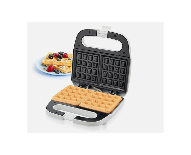 Geepas Waffle Maker, 2 Slice Electric Waffle Maker, GWM676N Non-Stick Waffle Maker with Adjustable Temperature Control Overheat Protection & Safety Lock -Multi