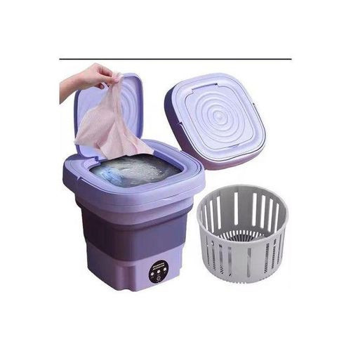 Portable Washing Machine, Mini Washer 9L High Capacity with 3 Modes Deep Cleaning for Underwear, Baby Clothes, or Small Items, Foldable Washing Machine for Apartments, Camping, Travel - Multicolor