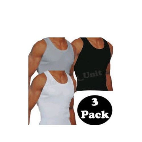 Other 3Pack Of Men's Cotton Vest - White, Black, Gray. /  EU L,EU M,EU XL