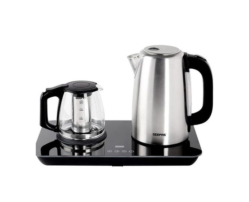 Geepas 2 In 1 Digital Tea Maker - Stainless Steel Filter Temperature Adjusting, Boil-Dry Protection -Multi