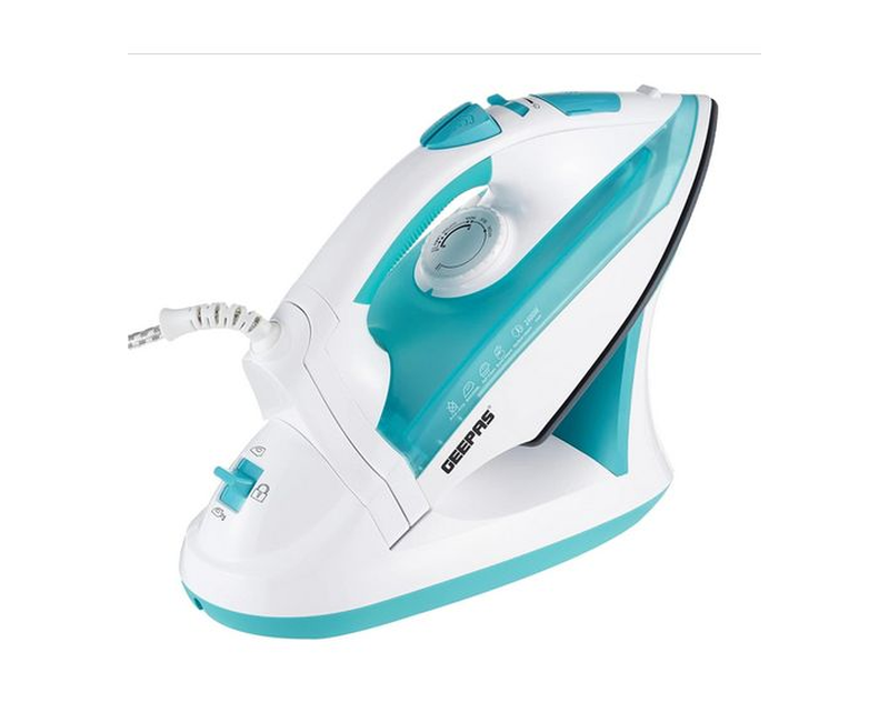 Geepas Cordless/Corded Steam Iron Wet and Dry Steam Iron Box Handy Design with Powerful Burst Steam, Anti-Drip Function-Multi