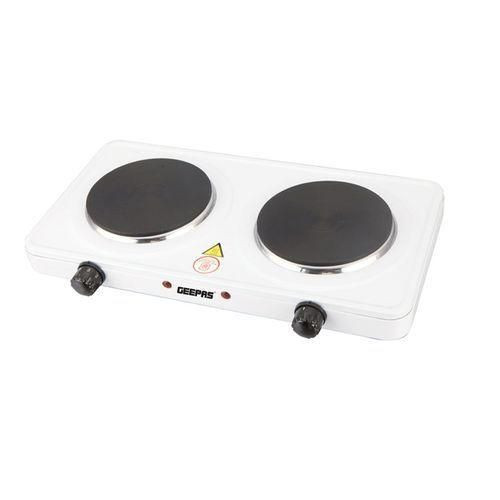 Geepas Electric Double Hotplate 2000W - White