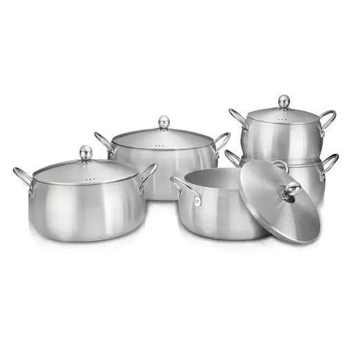 10 Pieces Of Stainless Steel Cookware Sets Pots and Pans Kitchen Cooking Saucepan Set With Handles, Dishwasher Safe