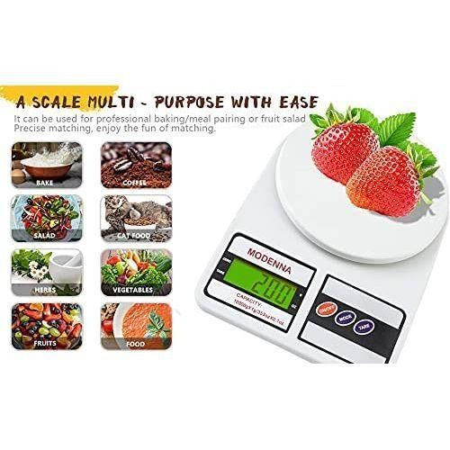 Sf400 Digital Kitchen Weighing Scale with light - White