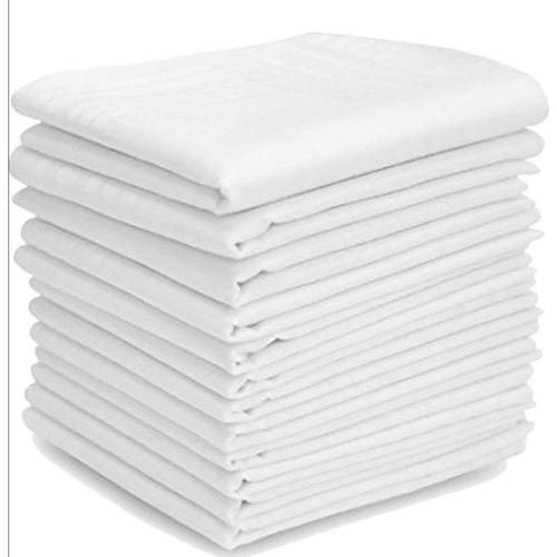 Cotton Handkerchiefs,12 Pieces, White