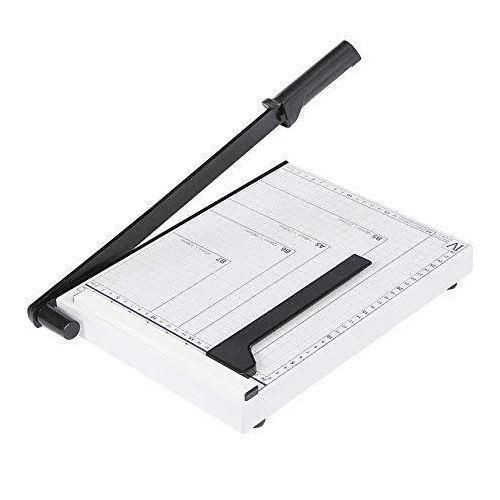 Paper A3 Paper Cutter, Paper Guillotine Trimmer - White/Brown