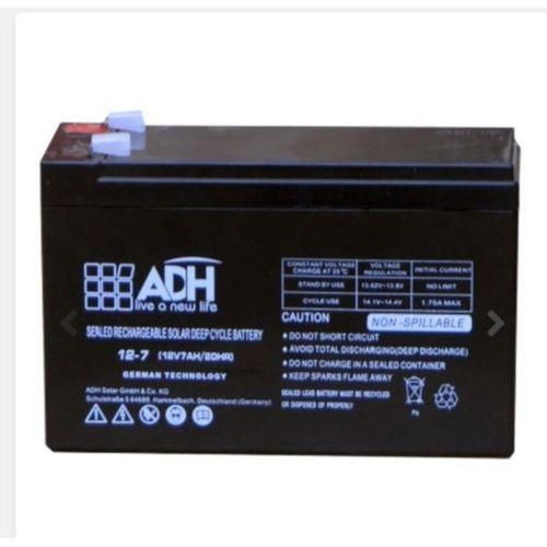 ADH 50AH, 12V/20HR Solar, Fast Charging Sealed Rechargeable Deep Cycle Battery - Black