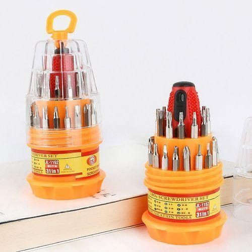 31 in 1 Screwdriver Set Mechanic Repair Tool Kit - Silver,Yellow,Red
