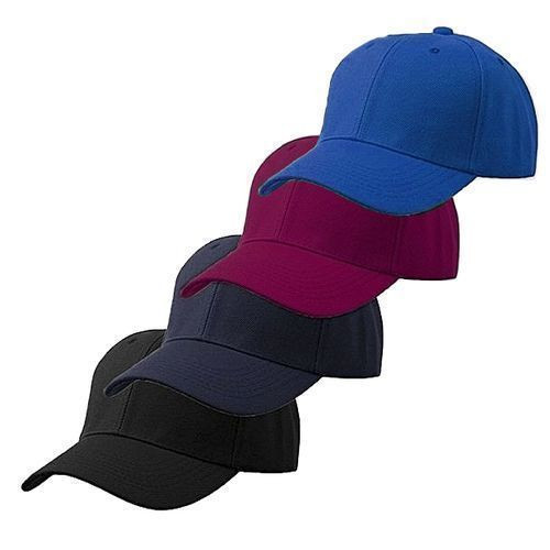 Other A Pack of 4 Adjustable Caps - Black, Maroon, Navy Blue, Royal Blue