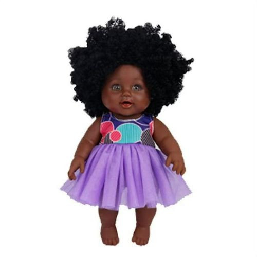 Black Girls Dolls 12 In African American Baby Doll With Dress For Kids Fashion Play Doll Lifelike African Doll Perfect For Gift Cloth Color And Design May Differ - Multicolor