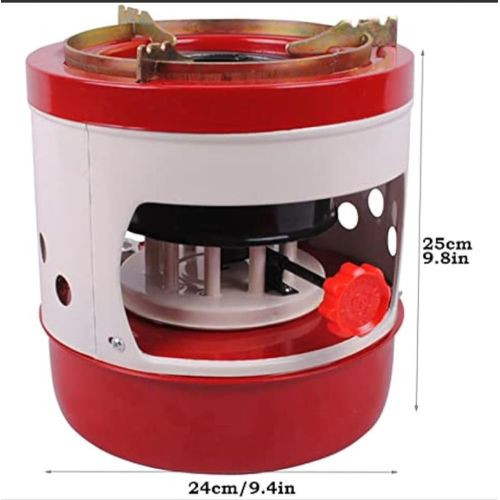 Paraffin Cooking Stove Handy Small Paraffin Stove for Outdoor Camping Picnic Burner Furnace, 10 Wick, Cooking Burner, Backpacking Oil Stove for 3-4 People - Red, White....