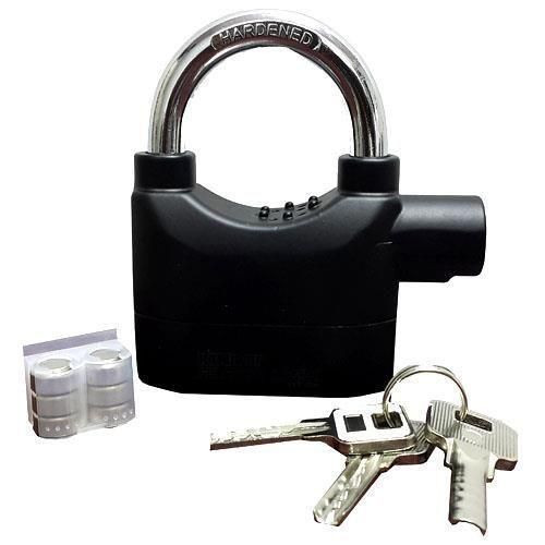 Alarm Security Padlock - Black