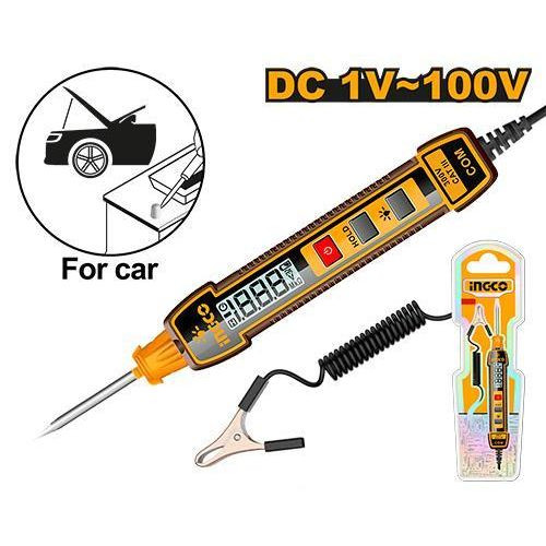 INGCO Digital Automotive Circuit Tester Regulator - Yellow