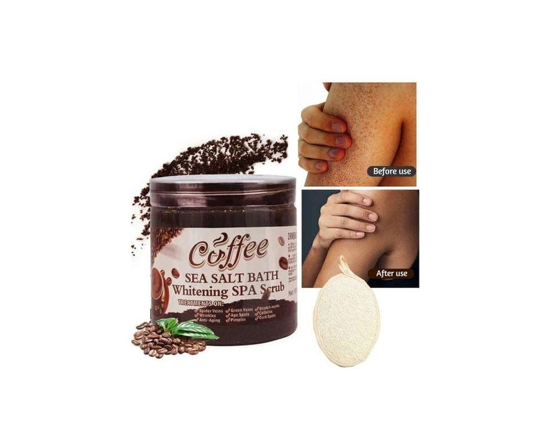 Coffee sea salt whitening spa scrub( big size)