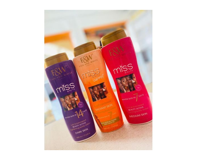 Fair & White Miss White Body Lotion Set For Dark Skin, Radiant Skin And Medium Skin 500ml@