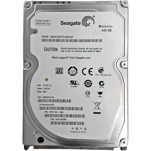 SEAGATE 640GB Internal Laptop Hard Disk - White/Silver color