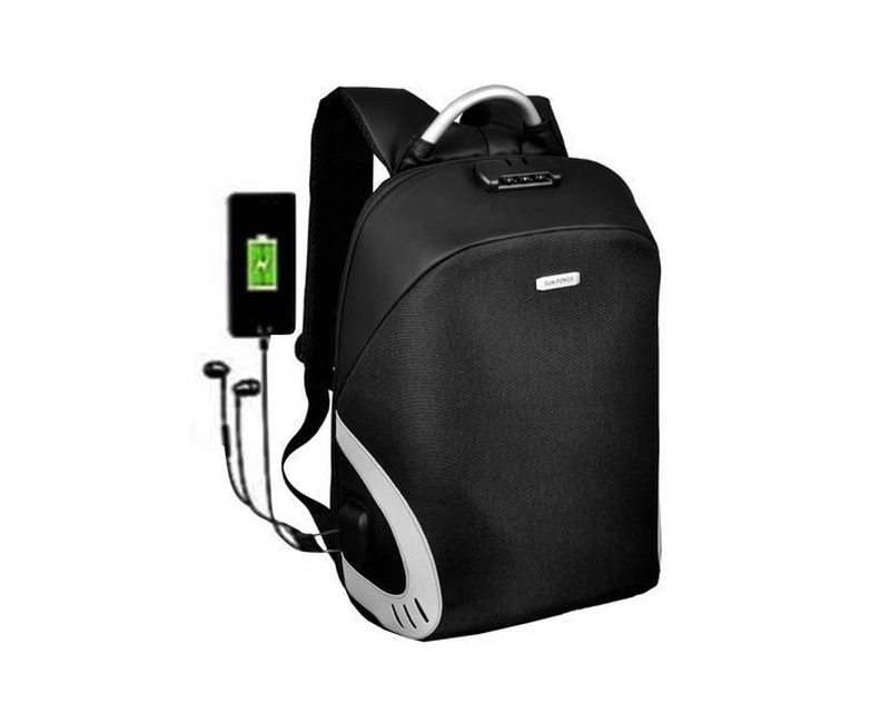 Anti-theft Laptop Bag Hard Body - Black, Grey