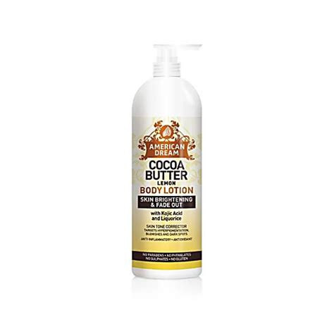 American Dream Lemon Cocoa Butter Body Lotion Skin Brightening With Vitamin E & Lemon Oil 750ml