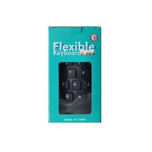 Flexible USB Silicone Gel Full sized keyboard - Black