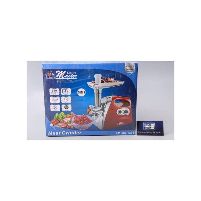 Electro Master Meat Grinder 5 In 1-Red/White/Black/White-500watts