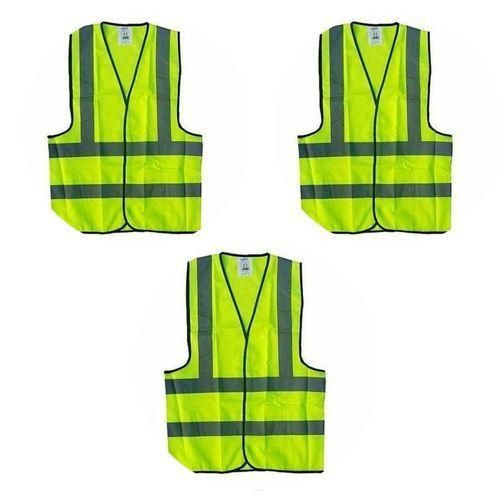 3 Pack Reflective Safety Vests - Green