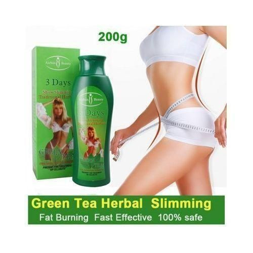 Aichun Beauty 3 Days Powerful Slimming Anti Cellulite Tummy Trimmer Weight Loss Management Green Tea Cream 200ml - Green