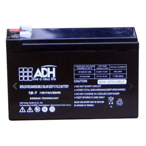 ADH 100AH, 12V/20HR Solar, Fast Charging Sealed Rechargeable Deep Cycle Battery - Black