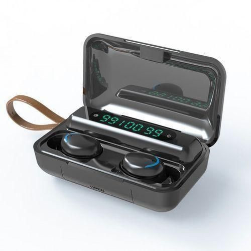 TWS True Wireless Earbuds With Power Bank - Black