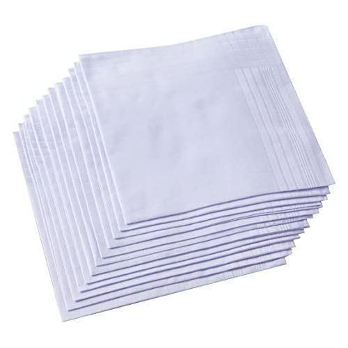Cotton Handkerchiefs Different Patterns - White