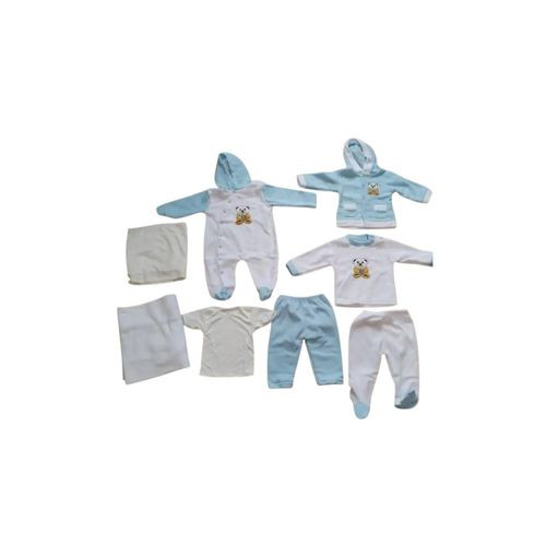 8pcs Unisex Newborn Baby Clothing Receiving Set - Blue