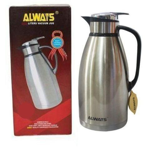 Always Pressing 2.0 Litres Unbreakable Vaccum Jar Flask - Silver