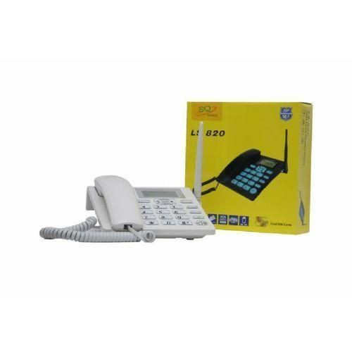 SQ LS 820 Dual Sim Office And Home Desk Phone / Land Line - Black/White