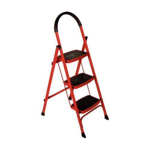 3 Steps Multi-purpose Foldable Ladder - Red