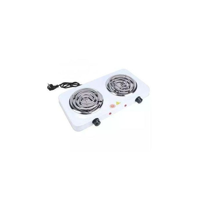 Hot Plate Portable Double Burner Electric Coil Hot Plate - White, Black