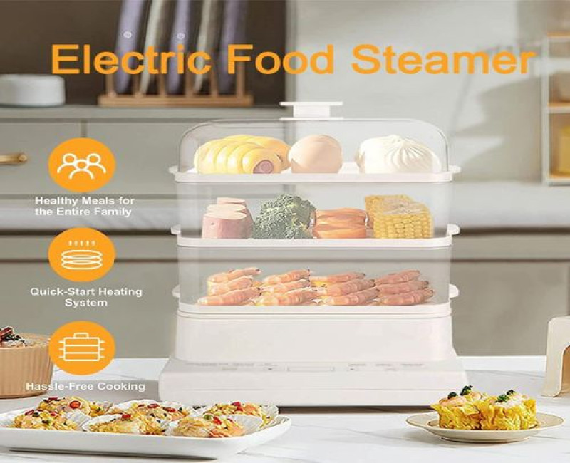 Electric Food Steamer - WHite