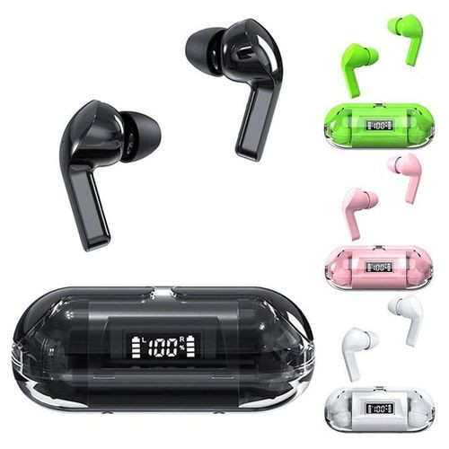 Transparent LED Power Display Noise Reduction Bluetooth Headset