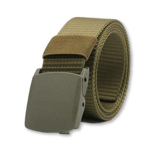 Men's Outdoor Sports Nylon Waistband Canvas Belt - Army Green