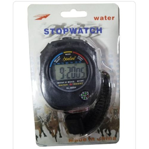 Digital Stop Watch Sports Timer Watch - Black