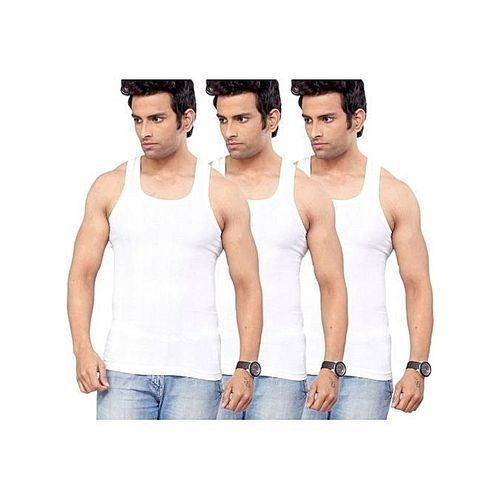 3 Pcs Men's Vests - White
