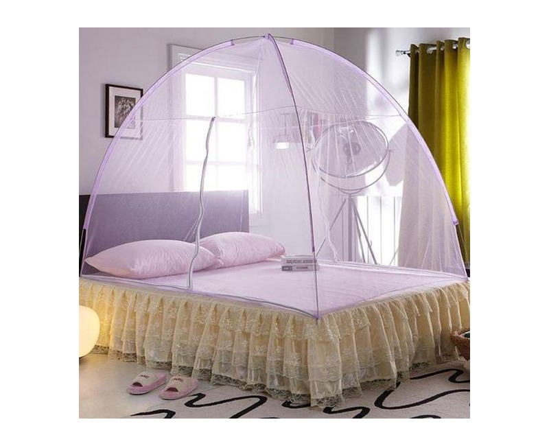 6”x 6 Foldable Tent-Style Mosquito Net With Zipper Bed Net-Purple