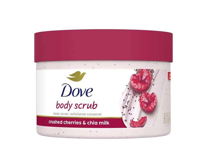 Dove Exfoliating Body Polish & Scrub With Crushed Cherries & Chia Milk