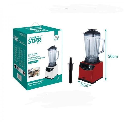 Winningstar Commercial Blender Heavy Duty Smoothies Fruits & Ice Crusher 2Litres - Red,White