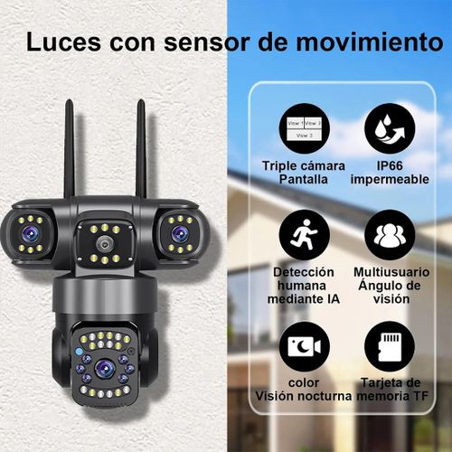 V380 Pro New 3 Lens and 3 Screens 4G PTZ Camera 6MP WiFi Security CCTV Wireless IP Triple-Lens Network PTZ Triple Screens Camera