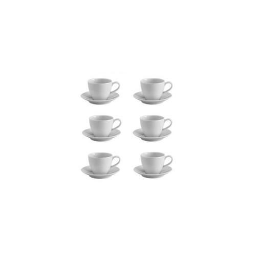 12X Athena Hotelware Stacking Tea Cup And Saucer - White