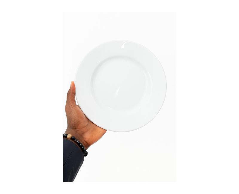 Classic Saucer White Dinner Plates (Set of 6)