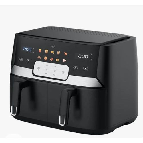 Dsp 12L Double 6 + 6 Digital Air-Fryer With 2 Independent Baskets Grill Oven -Black