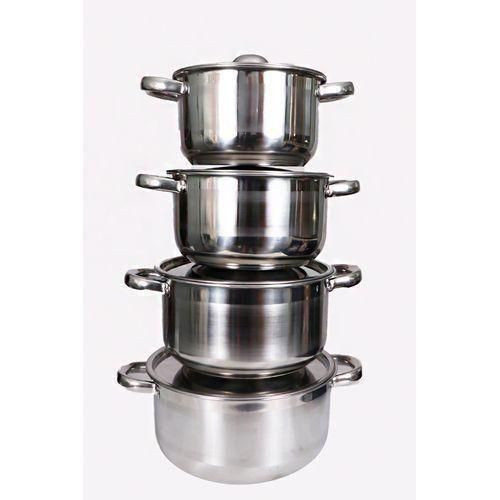 Genera 4 Pcs Cookware Set With Covers - Silver