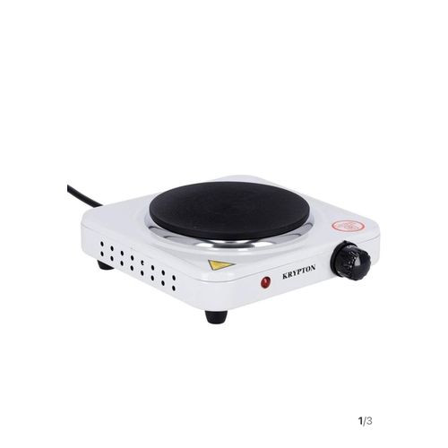 Single Solid Electric Hotplate - White