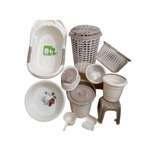 Bucket Boss 11 Pcs Baby Basin Bathroom Set - Beige/Cream/Blue